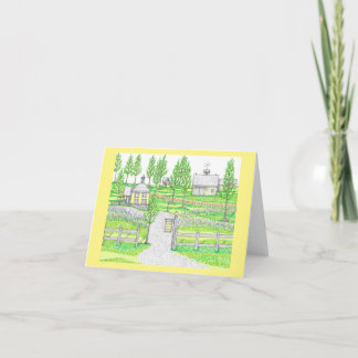 Tarjeta De Agradecimiento Sunny Hill Farm Yellow Notecards