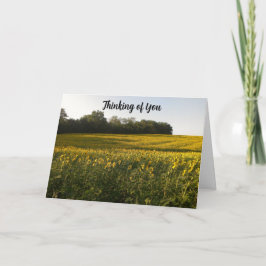 Tarjeta De Agradecimiento Sunny Thoughts Christian Sunflower Card