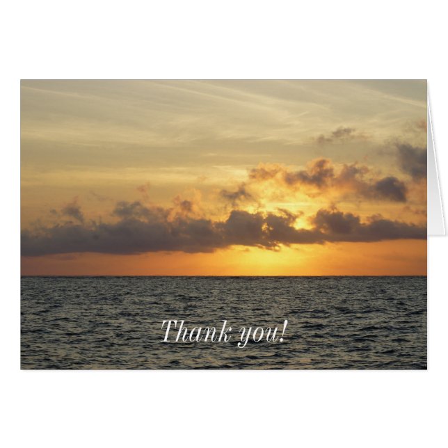Tarjeta de agradecimiento Sunrise Glory Folly Beac (Anverso (Horizontal))