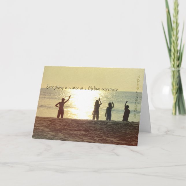 Tarjeta De Agradecimiento SUNRISE ON SEA Greeting Card (Anverso)