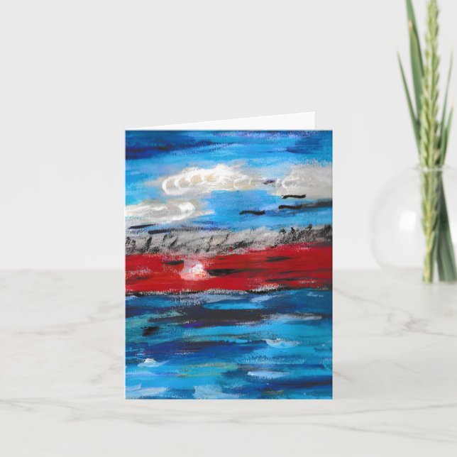 Tarjeta De Agradecimiento Sunset (Anverso)