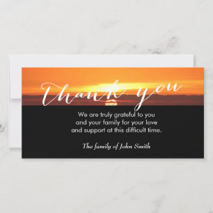 Tarjeta De Agradecimiento Sunset After Funeral Memorial Gracias