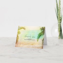Tarjeta De Agradecimiento Sunset Beach Wedding Gracias