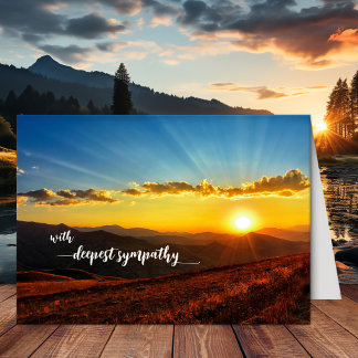 Tarjeta De Agradecimiento Sunset Deepest Sympathy Card