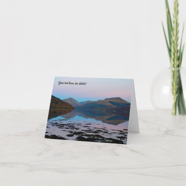 Tarjeta De Agradecimiento Sunset over Loch Fyne, Inveraray, Scotland (Anverso)