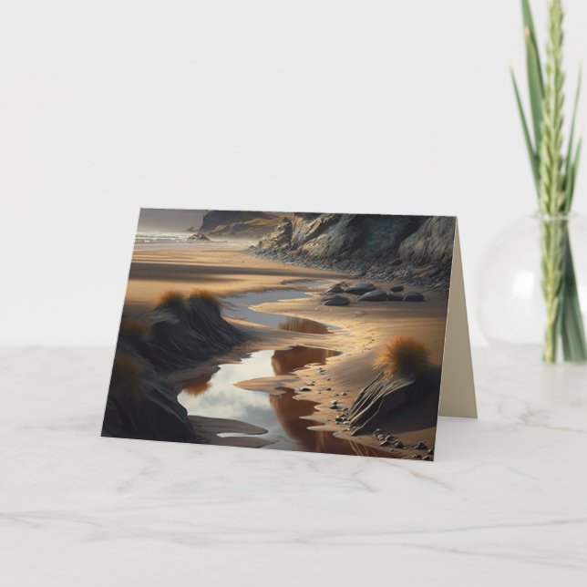 Tarjeta De Agradecimiento Sunset Shore (Anverso)
