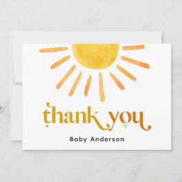 Tarjeta de agradecimiento Sunshine