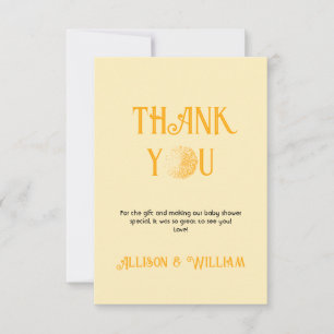 Tarjeta De Agradecimiento Sunshine Baby Shower