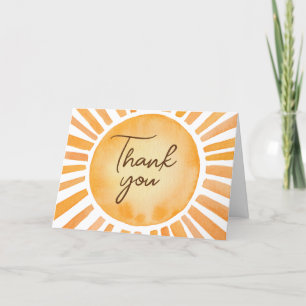 Tarjeta De Agradecimiento Sunshine Baby Shower