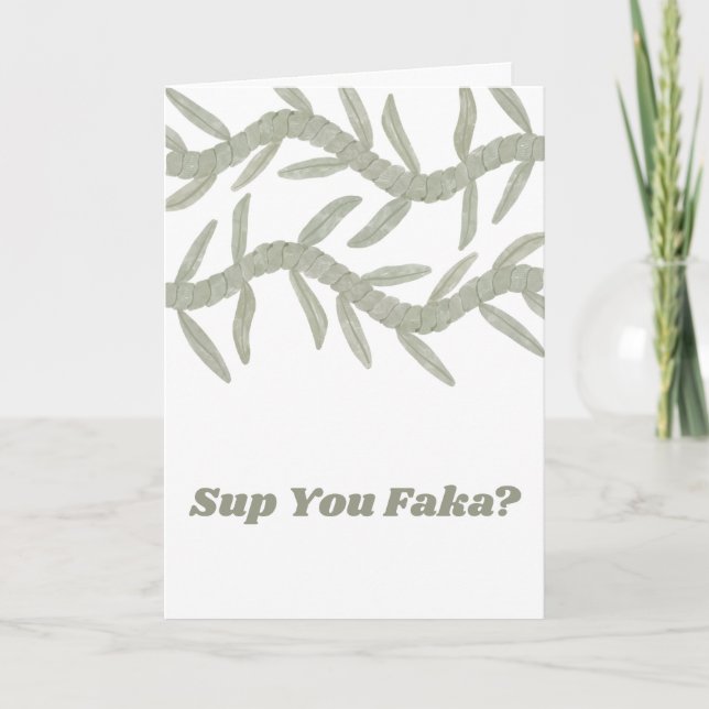 Tarjeta De Agradecimiento ¿Sup You Faka? (Anverso)