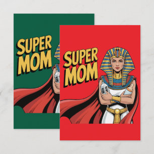 Tarjeta De Agradecimiento Super Mamá Reina Egipcia Día de la Madre