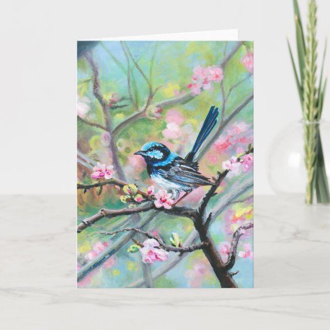 Tarjeta De Agradecimiento Superb Fairy Wren - (Anverso)