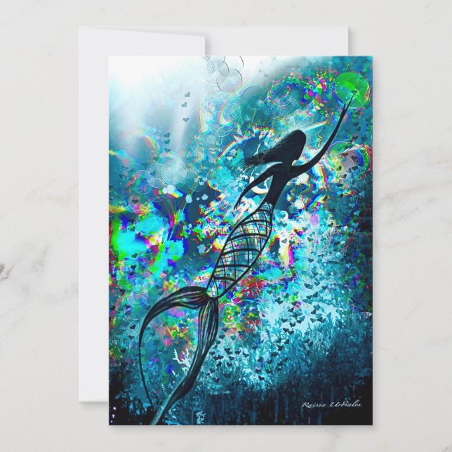 Tarjeta De Agradecimiento Superficie de sirenas (Anverso)