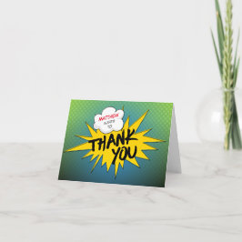 Tarjeta De Agradecimiento Superhéro Personalizado Flash Superhéro Gracias