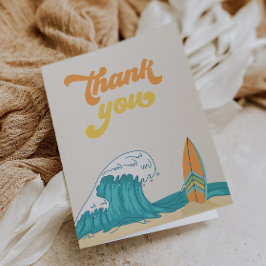 Tarjeta De Agradecimiento Surf Cumpleaños Gracias Cartas