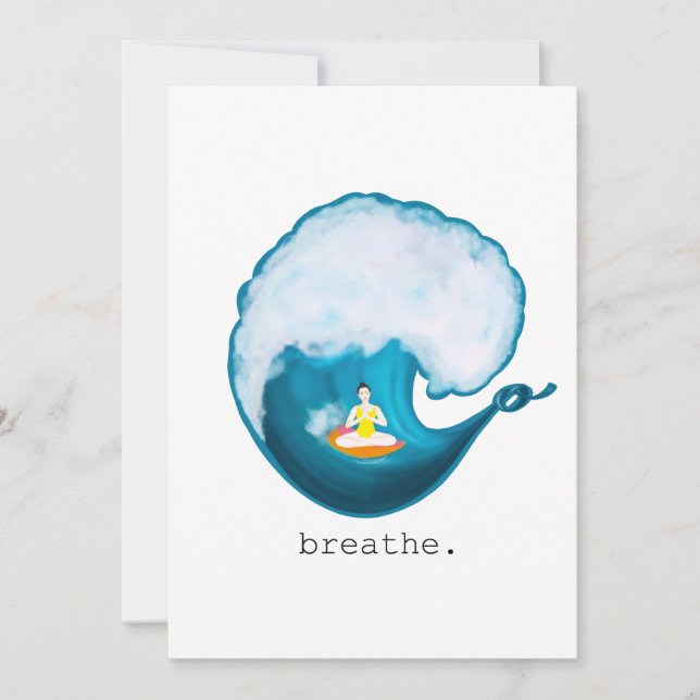 Tarjeta De Agradecimiento surfea la ola de la vida (Anverso)