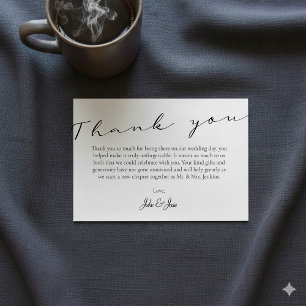 Tarjeta De Agradecimiento Sus fotos y recuerdos boda de código QR