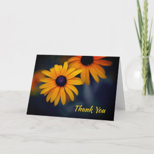 Tarjeta De Agradecimiento Susan Garden Flower Amarilla con ojos negros