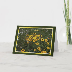 Tarjeta De Agradecimiento Susans Negro-Observado: Gracias