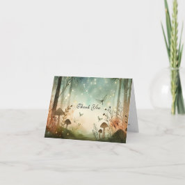 Tarjeta De Agradecimiento Susurros de Crepúsculo de Woodland