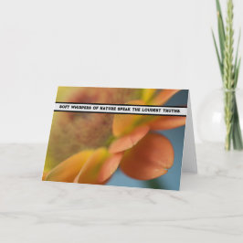 Tarjeta De Agradecimiento Susurros dorados - El foco suave de la naturaleza