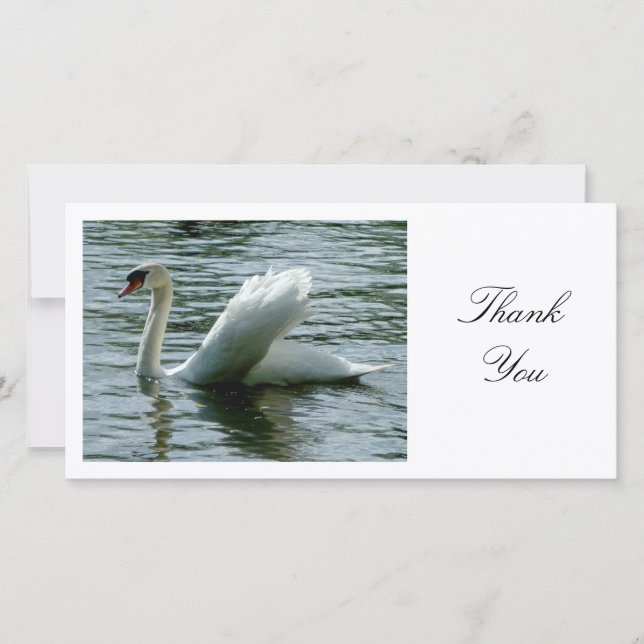 Tarjeta De Agradecimiento Swan - Gracias (Anverso)
