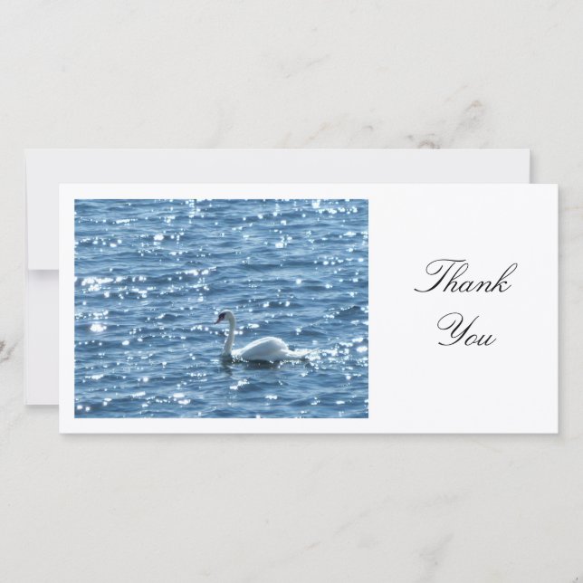Tarjeta De Agradecimiento Swan - Gracias (Anverso)