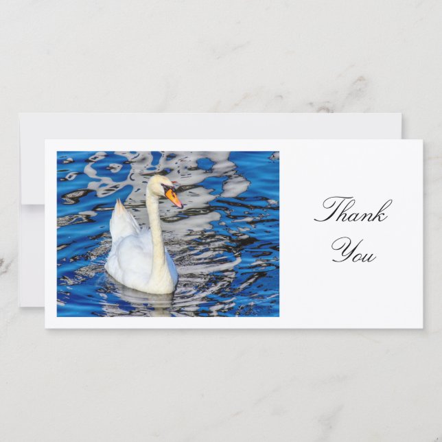 Tarjeta De Agradecimiento Swan - Gracias (Anverso)