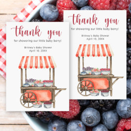 Tarjeta De Agradecimiento Sweet berries baby shower - thank you