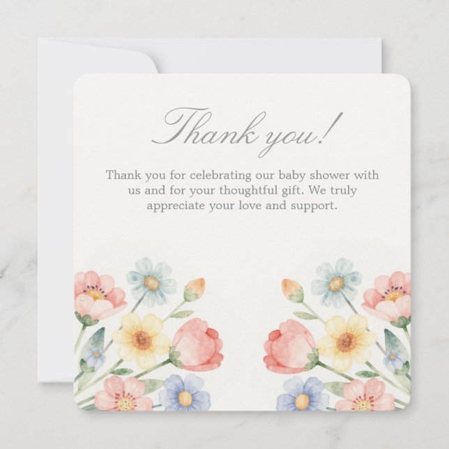Tarjeta de agradecimiento Sweet Bloom (Anverso)