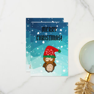 Tarjeta De Agradecimiento Sweet christmas owl