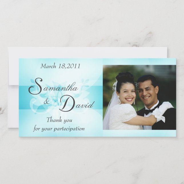 Tarjeta De Agradecimiento Sweet Dream Gracias Boda (Anverso)
