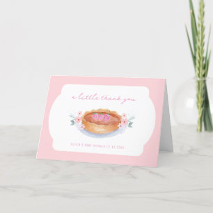 Tarjeta De Agradecimiento Sweet Floral Cutie Pie Raspberry Baby Shower