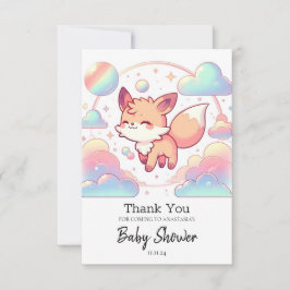 Tarjeta De Agradecimiento Sweet Fox Baby Shower