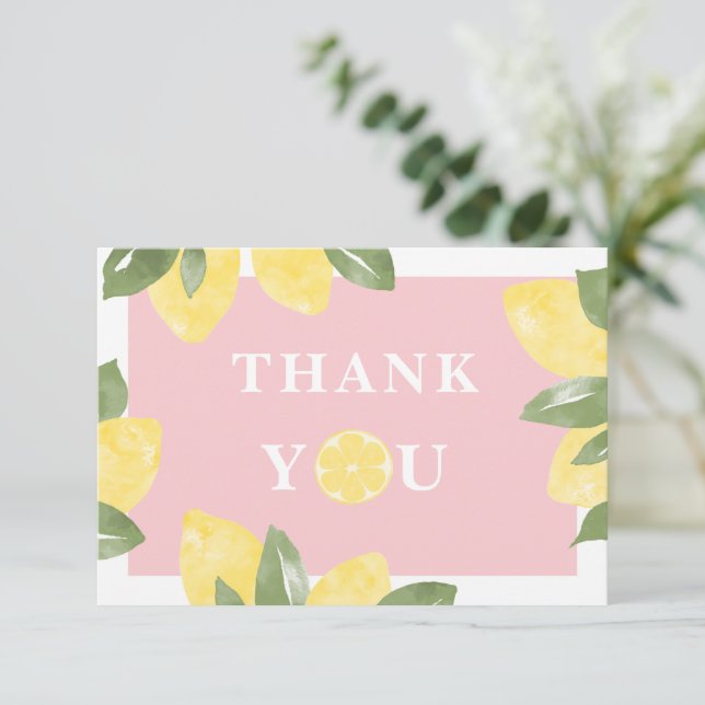 Tarjeta De Agradecimiento Sweet Lemons (Anverso de pie)