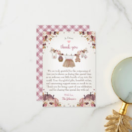 Tarjeta De Agradecimiento Sweet Little Pumpkin Autumn Baby Shower 