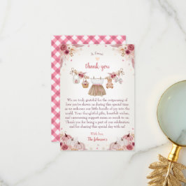 Tarjeta De Agradecimiento Sweet Little Pumpkin Autumn Baby Shower