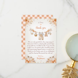Tarjeta De Agradecimiento Sweet Little Pumpkin Autumn Baby Shower