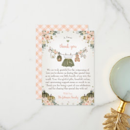 Tarjeta De Agradecimiento Sweet Little Pumpkin Autumn Baby Shower