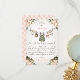 Tarjeta De Agradecimiento Sweet Little Pumpkin Autumn Baby Shower