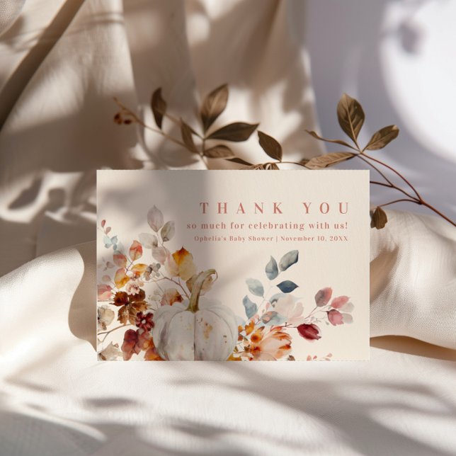 Tarjeta De Agradecimiento Sweet Little Pumpkin Baby Shower (Subido por el creador)