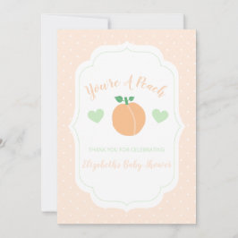 Tarjeta De Agradecimiento Sweet Peach Elegant Baby Shower