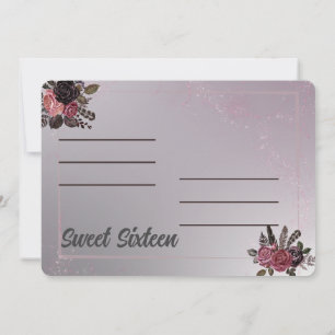 tarjeta de agradecimiento Sweet Sixteen