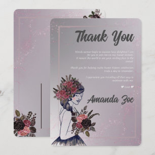 Tarjeta de agradecimiento Sweet Sixteen