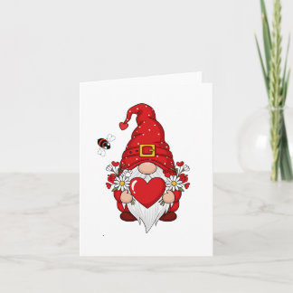 Tarjeta De Agradecimiento Sweet Valentine Gnome Heart Thank You Card