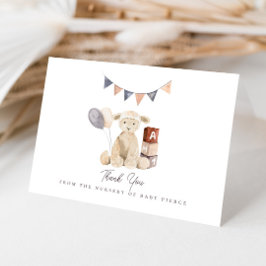 Tarjeta De Agradecimiento Sweet Watercolor Lamb Baby Toy Baby Shower