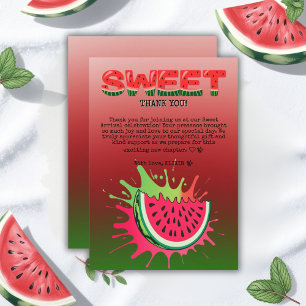 Tarjeta De Agradecimiento Sweet Watermelon Baby Shower