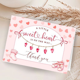 Tarjeta De Agradecimiento Sweetheart Baby Shower Folded Thank You Cards