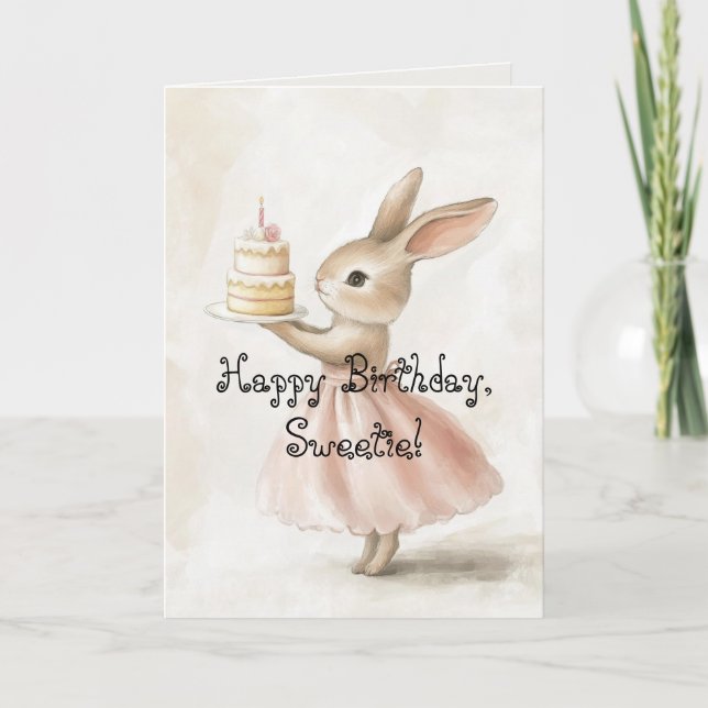 TARJETA DE AGRADECIMIENTO SWEETIE BIRTHDAY CARD (Anverso)