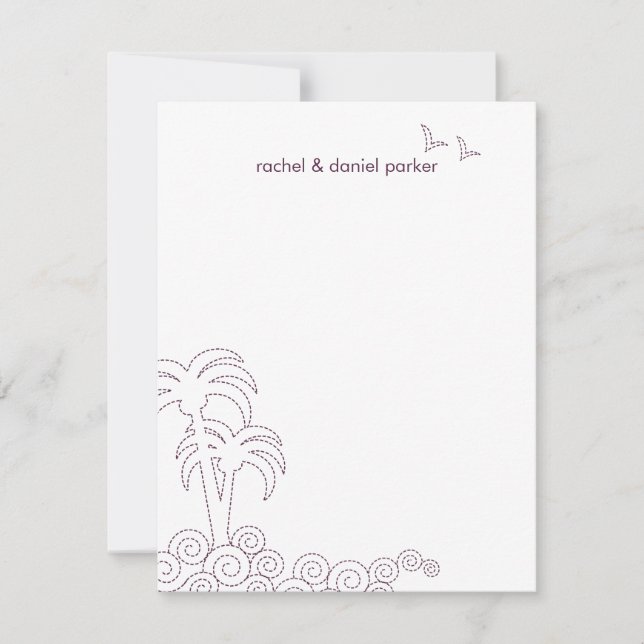 Tarjeta de agradecimiento Swirling Waves - Berenje (Anverso)